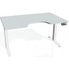 Hobis Pracovný stôl Motion Ergo, PO, 2S, 160x70,5-120,5x90 cm, sivá/biela