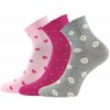 Fuski BOMA s. r. o. Nízke dievčenské ponožky s jemnými motívmi - 3 páry - 30-34