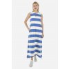 ŠATY LA MARTINA WOMAN LONG DRESS SLEEVELESS ST FEDERALBLUE/OFFWHITE
