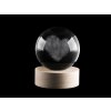 LED svietiaca sklenená guľa Ø8 cm - 1 ks 5 Transparent srdce