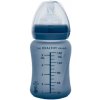 Everyday Baby Sklenená fľaša s termo senzorom 150 ml – Blueberry