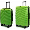 ROWEX Veľký a príručný cestovný kufor s TSA zámkom ROWEX AERO 2v1 Farba: Zelená 56x38x23 cm, 66x45x26 cm, 76x50x30 cm ABS