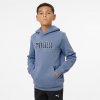 Puma detská mikina s kapucňou sivá