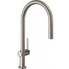 Hansgrohe Talis M54 Umývadlová batéria, stojaca so sprchou, sBox, nerezová oceľ 72801800