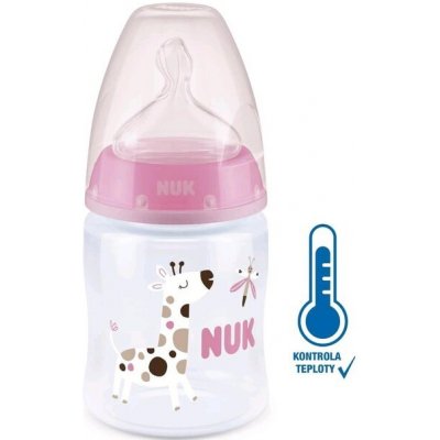 Dojčenská fľaša NUK First Choice Temperature Control 150 ml pink - Ružová