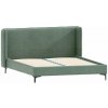 Zelená čalúnená dvojlôžková posteľ s roštom 180x200 cm Basti – Ropez