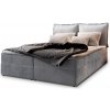 Manželská boxspring posteľ s úložným priestorom Lente 160x200 - sivá