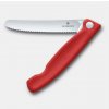 Victorinox Skládací svačinový nůž Swiss Classic, červený, vlnkované ostří 6.7831.FC1