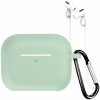 AppleKing silikónový obal s karabínkou a šnúrkou proti strate pre AirPods Pro 3 - zelený - možnosť vrátiť tovar ZADARMO do 30tich dní