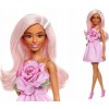Mattel Barbie modelka růžové šaty s ružou