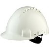 3M G3000NUV-VI, Biela prilba s ventiláciou, plastové potítko, koliesko, 1 / EA