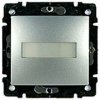 Legrand Valena - Tlačidlo s držiakom štítkov s orientačným osvetlením - 10A - 250V, hliník - 770217