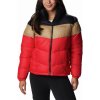 Dámska bunda Columbia Puffect™ Color Blocked Jkt Veľkosť: M / Farba: červená/čierna