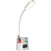 IMMAX LED stolní lampička FRESHMAN s RGB podsvícením/ 10W/ 350lm/ 5V/2A/ držák na tužky/ bílá (08980L)