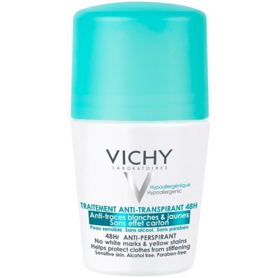 Vichy Deodorant 48h antiperspirant roll-on proti bielym a žltým škvrnám 50 ml