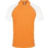 KARIBAN VINTAGE BASE BALL K226 / Pánska polokošeľa - orange/white S