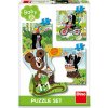 DINO Baby puzzle Krtek na louce 3v1 (3,4,5 dílků)