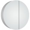Aluminio Round Zrkadlová skrinka, ⌀ 60 × 10 cm, strieborná, 50132