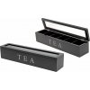 Excellent Houseware Drevený organizér na čaj Tea Box, 43x8,5 cm