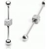 Steel Edge Piercing do ucha P11 Dĺžka drieku piercingu: 38mm