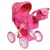 Teddies dětský hluboký kočárek pro panenky, Růžový