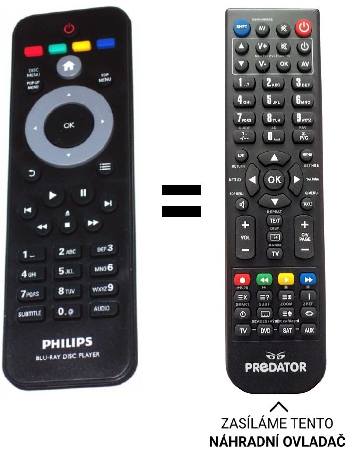 Diaľkový ovládač Predátor Philips 996510041223