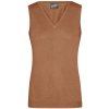 James & Nicholson Dámsky sveter bez rukávov JN656 Camel
