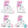 Raven Loret Glitter White/Mint/Pink 4v1 detské korčule - Led kolieska - EU 30-33, pánský (hokejový)