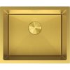 Mexen Trixo, 1-komorový nerezový drez 540 x 440 mm, brúsená zlatá, vzor voština, 6414541000-55HC