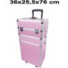 Top-Nechty kufrík na kolieskach trojdielny ružový 5536