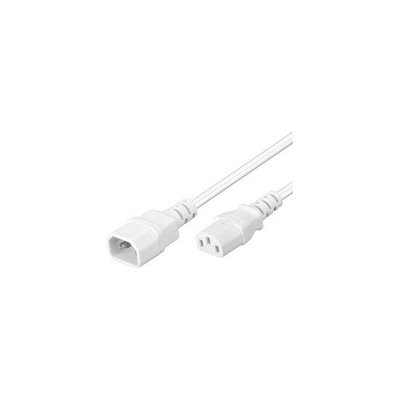 PremiumCord Prodlužovací kabel síť 230V, C13-C14, bílý 3m