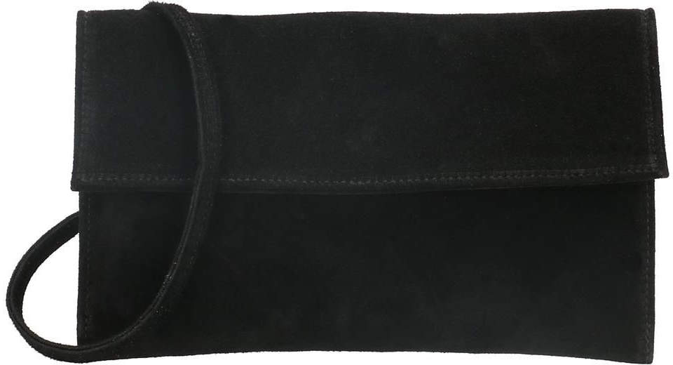 Spoločenská listová kabelka s náramkom Pearl čierna