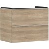Hansgrohe Xelu Q skrinka 78x49.5x60.5 cm závesná kúpeľňová skrinka pod umývadlo biela-dub 54029700