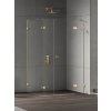 New Trendy Eventa Gold Shine sprchovací kút 110x90 cm štvorcová zlatá lesklé/priehľadné sklo EXK-4781