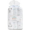 INTERBABY | Plienka ZVIERATKA 3 kusy 80x80 cm - BIELO/MODRÁ