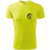 Volejbal lopta prso - Pánske tričko Fantasy športové - M ( Neonová žltá )