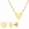 SOFIA zlatý set náhrdelník a náušnice srdcia GEMCS30749-06+GEMBO32029-01