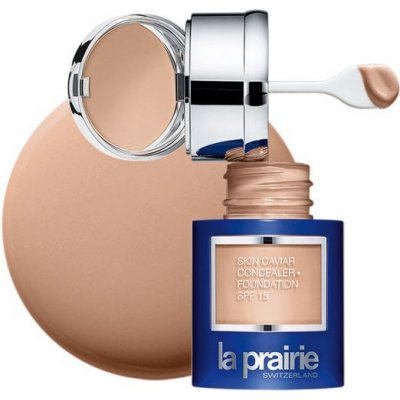 La Prairie Luxusné tekutý make-up s korektorom SPF15 Skin Caviar Concealer Foundation + 2 g Porcelain Blush 30 ml