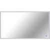 Zrkadlo do kúpeľne s osvetlením Square LED s čiernym rámom 65x120 cm s vypínačom a podložkou proti zahmlievaniu