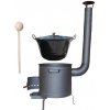 Home Cook kotol na guláš a zabíjačku smalt 70 L (1,2 mm), Home Cook žiaruvzdorná kotlina 53 cm PLUS 600, Home Cook pokrievka 57 cm SMALT, vareška 60 cm SMREK