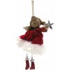 Vianočná ozdoba (MC2277-A) Anjel - červená