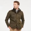 Barbour Ogston Waxed Cotton Jacket Olive Zelená