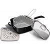 BerlingerHaus panvica s košom a naparovacou doskou BH-6554 Black Professional
