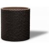 KETER Kvetináč CYLINDER M 36 x 36 x 37 cm ratan hnedý