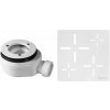 Gelco Vaničkový sifón, priemer 90mm, DN40, krytka biela KSM107W-SN90