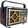 Sieťovo-batériové rádio AM, FM, SW Golon RX-BT067 Gold