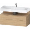 Duravit Qatego skrinka 119x47x59 cm závesná kúpeľňová skrinka pod umývadlo dub QA4396030300010