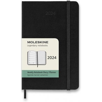 Moleskine A5 týždenný 2024 čierny