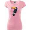 Tukan kreslený - Dámske tričko Pure - 2XL ( Ružová )