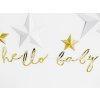 Papierový závesný nápis Hello baby